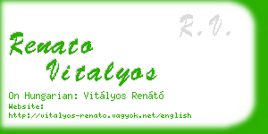 renato vitalyos business card