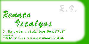 renato vitalyos business card